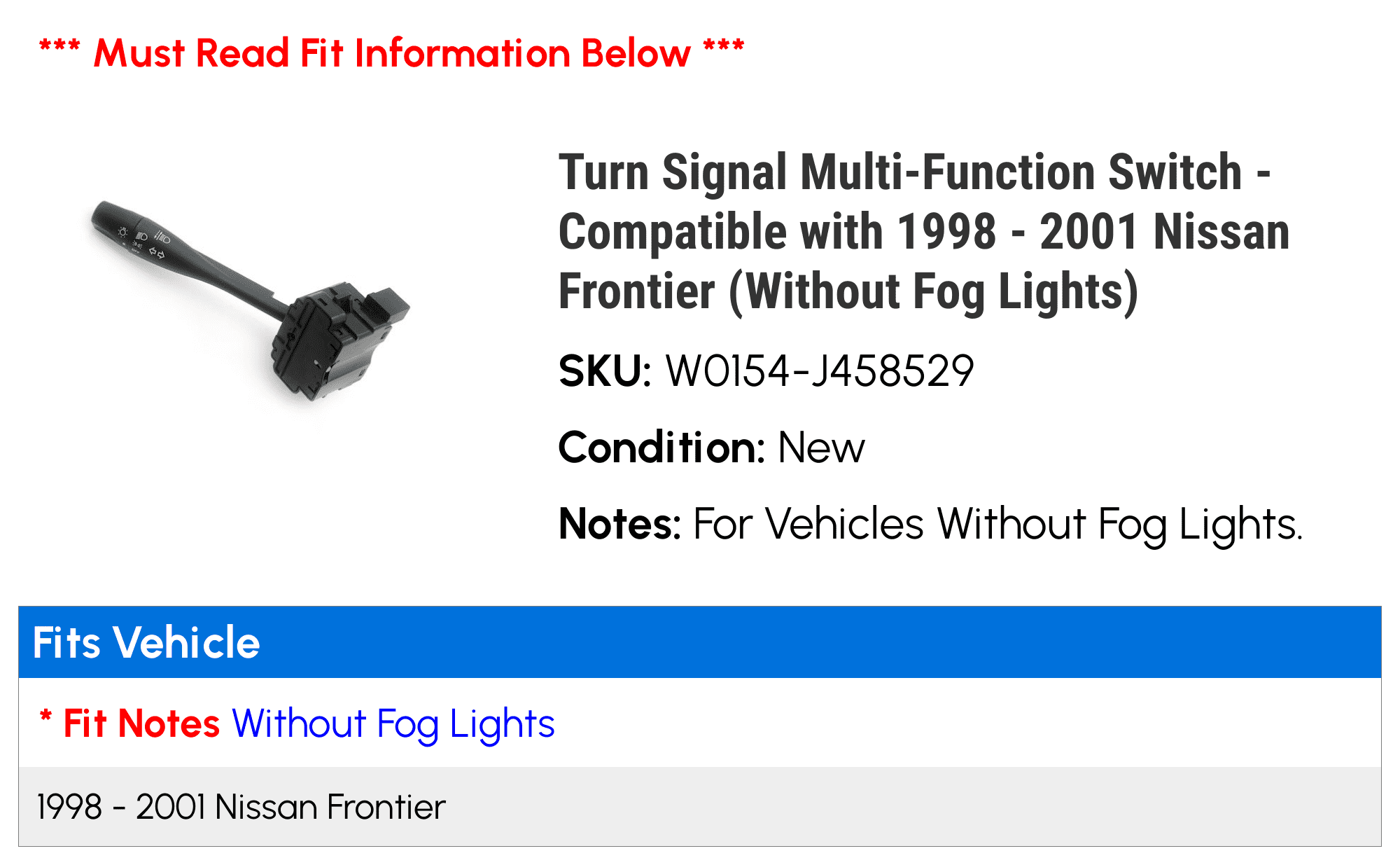 Multi-Function Switch Compatible With Nissan 