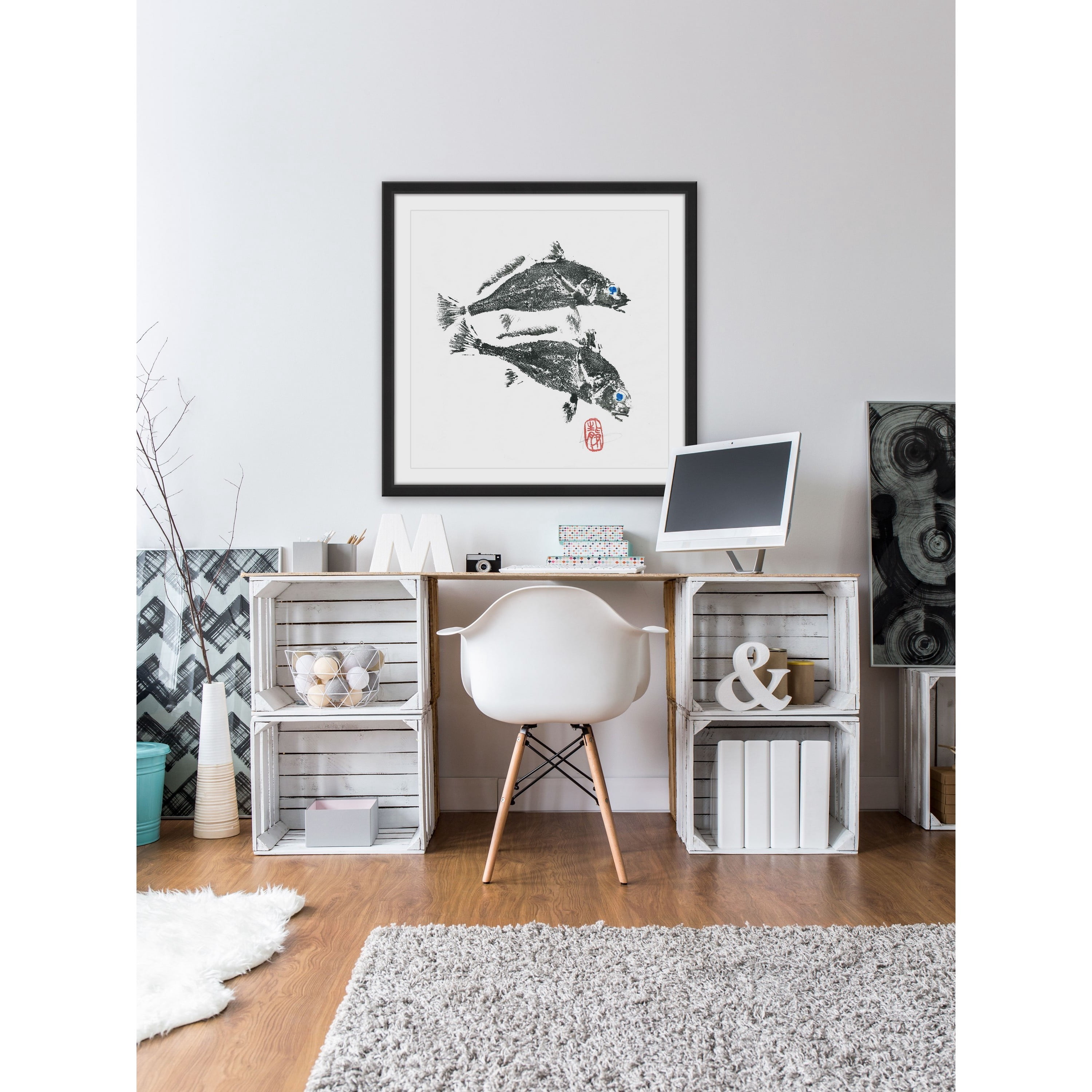 "Fish Get off My Back" Framed Painting Print