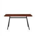 thumbnail image 2 of 60" Modern Industrial Solid Wood and Metal Dining Table - Dark Walnut, 2 of 6