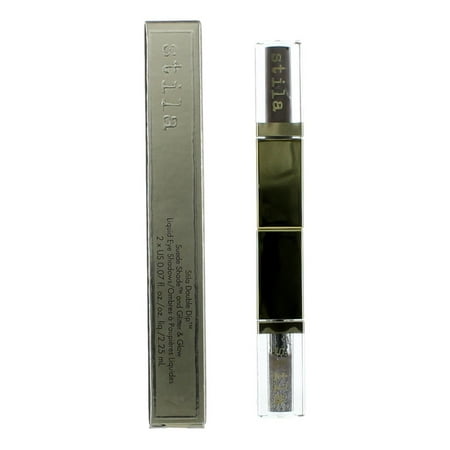 Double Dip Suede Shade and Glitter and Glow Liquid Eye Shadow - Grey Fox by Stila for Women - 2 x 0.07 oz Eye Shadow