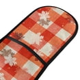 thumbnail image 2 of Dailycode Double Sided Oven Mitt with Loop Heat Resistant Kitchen Long Potholders 7" x 35" Snowflake Red Plaid, 2 of 6