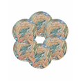 thumbnail image 7 of 13 Inch Round Placemats Set of 6, Sea Turtle Coastal Non Slip Heat Insulation PP Table Mats, Summer Nautical Starfish Coral Brown Anchor Washable Place Mats for Kitchen Dining Party Table Decor, 7 of 7