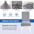 thumbnail image 4 of JIATER Dining Chair Covers Stretch Washable Chair Slipcovers Protector Set of 4,Light Gray, 4 of 8