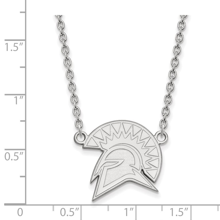 San Jose State Spartans Sterling Silver Gold Plated Large  Sterling Silver San Jose State Large Pendant display picture 1