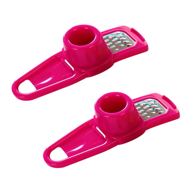 Marked Down,2 Pcs Mini Ginger Garlic Grinding Planer, Multi-functional Cutter Tool, Compact Kitchen Utensil for Efficient Food Prep, | Plastic, Red-295 $BS$3