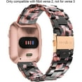 thumbnail image 5 of Wearlizer Resin and Stainless Steel Compatible with Fitbit Versa/Versa 2 /Versa Lite/Versa SE Bands Women Men, Lightweight Replacement Compatible for Fitbit Versa, 5 of 6