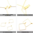 thumbnail image 3 of EeaseMX 50 colgantes elegantes de acero inoxidable para hacer joyas, accesorios de decoración para mujer (rombo, dorado), 3 of 7