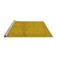 thumbnail image 2 of Ahgly Company Machine Washable Indoor Square Oriental Yellow Industrial Area Rugs, 8' Square, 2 of 4