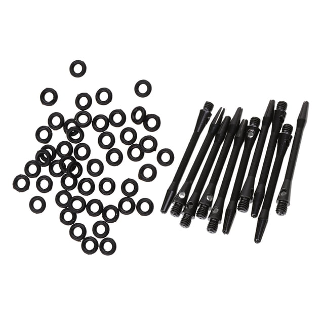 100Pcs Punta De Dardo De Goma O-Rings Arandelas Arandela + 10pcs Ejes De Dardo Sunnimix Junta de punta de dardo