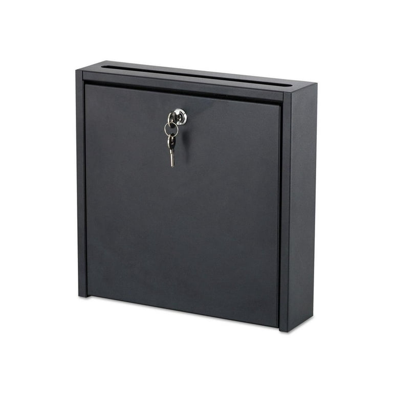 Wall-Mountable Interoffice Mailbox, 12 x 3 x 12, Black Wall-Mountable Interoffice Mailbox, 12 x 3 x 12, Black