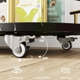 thumbnail image 6 of Towallmark Bar Serving Carts with 3-Tiers Storage Shelves, Mobile Bar Seving Carts on Wheels with Wine Rack and Glass Holder for Kitchen, Dining Room, Living Room, Gold and Black, 6 of 7