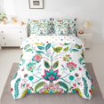 thumbnail image 2 of Manfei Boho Flower 7pcs Bedding Comforter Set,Tropical Plant Floral Queen Bedding Sets,bohemian Theme Queen Sheet Sets For Kids,Super Cozy Room Decor Reversible, 2 of 8