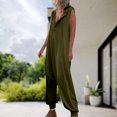 thumbnail image 4 of Monos Casuales Pantalones holgados para mujer, monos con cuello en V, monos, traje diario (verde militar S) Ygjytge para Mujer ejercito verde T XL, 4 of 7