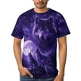 thumbnail image 4 of LAOLIUSN Mens 3D Graphic Tees All Over Print Wolf Shirt Novelty Streetwear Animal T-Shirt, S-4XL, 4 of 7