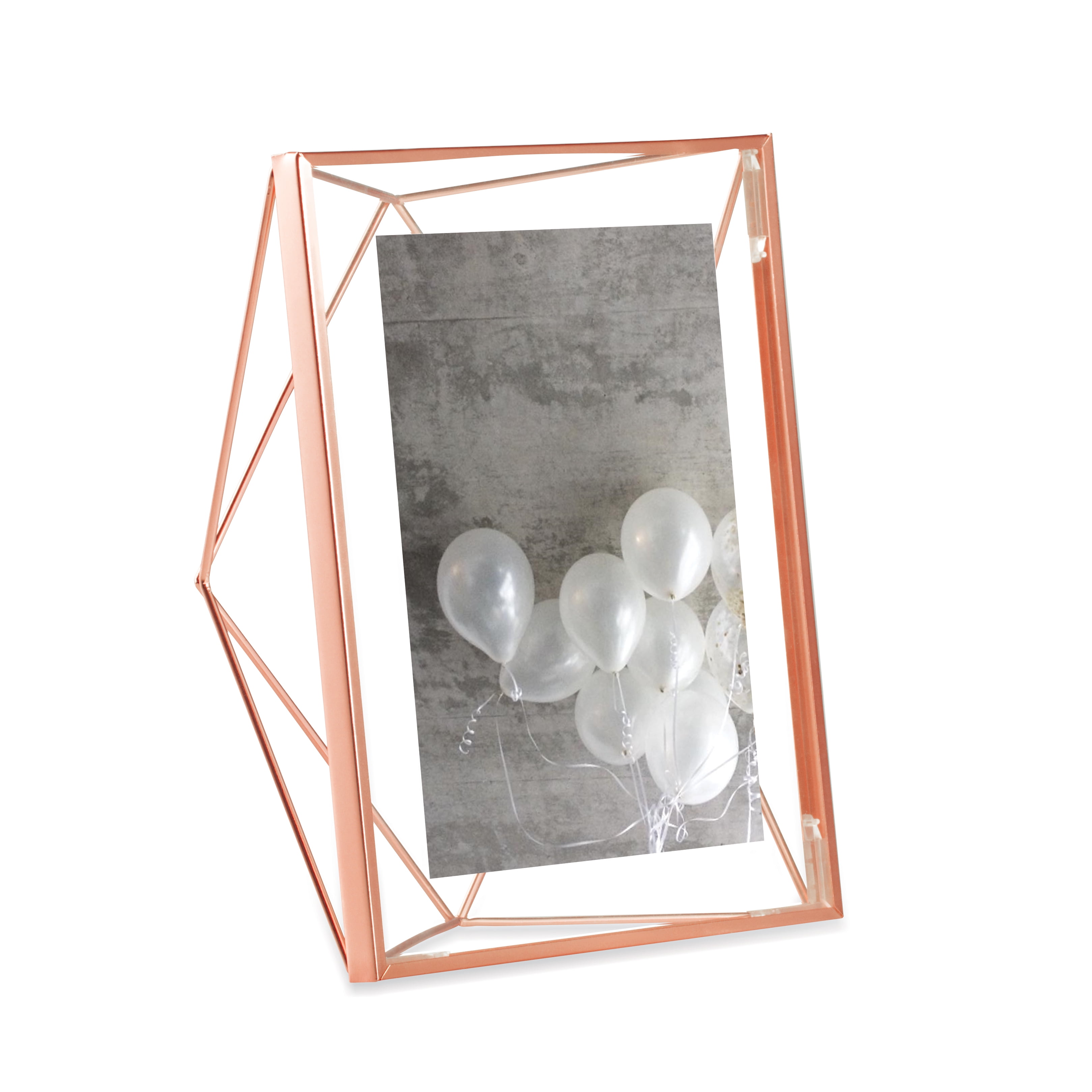 Umbra Prisma 5x7 Picture Frame For Desktop Or Wall Holds One Photo Copper