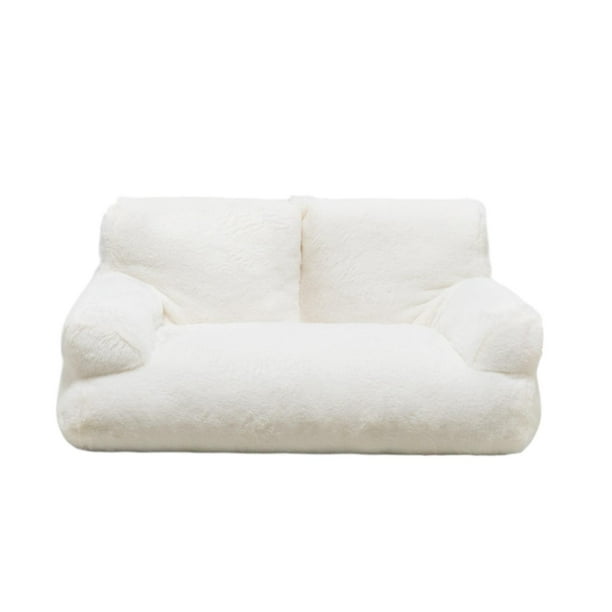 Sofá cama suave y relajante para gatos, cómodo y moderno, con base antideslizante. Blanco M
