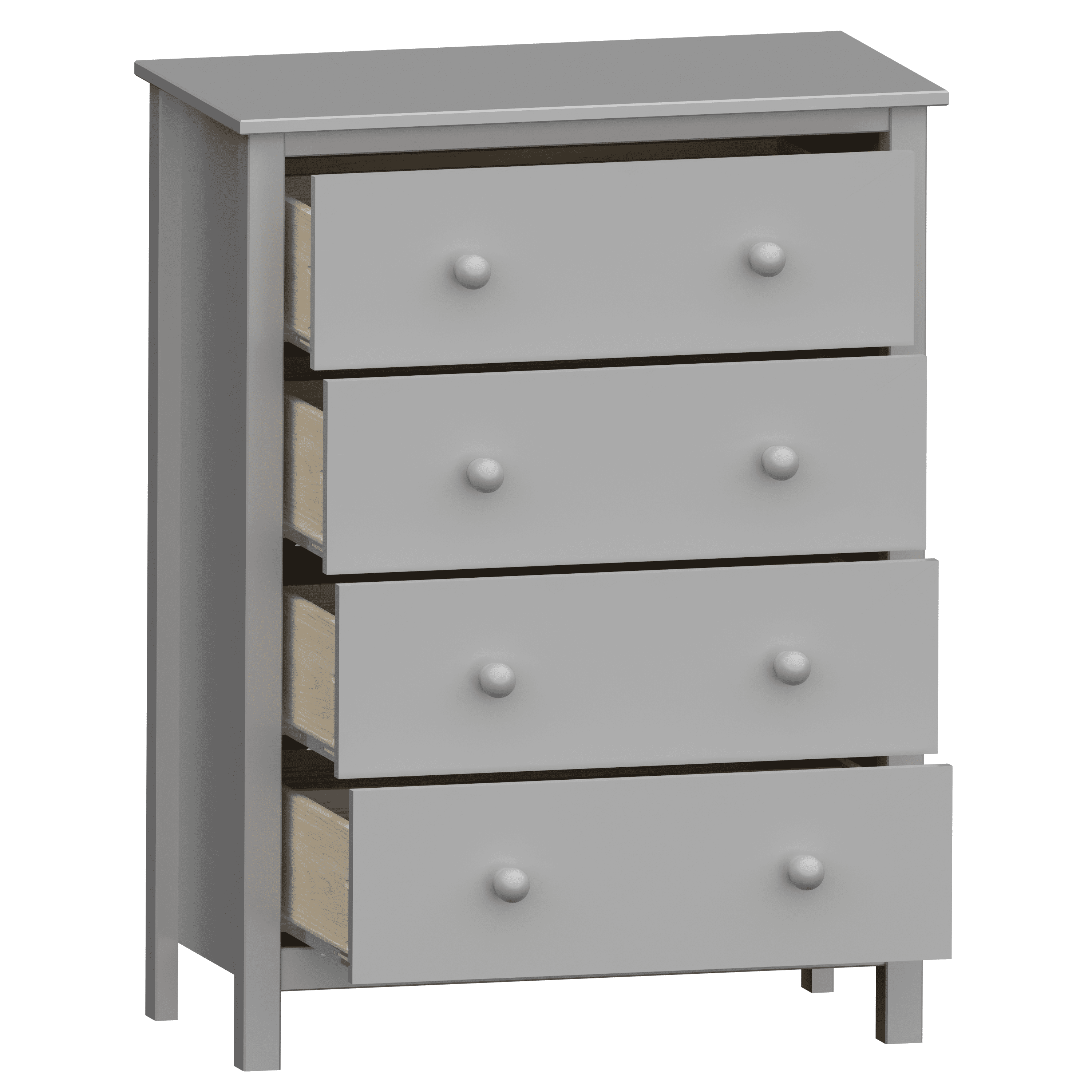 From the Tree Furniture Solid Pine Wood 4-Drawer Dresser for Bedroom Clothes Storage