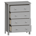 thumbnail image 2 of Solid Wood 4-Drawer Dresser – Pine Chest for Bedroom Clothes Storage – Modern Design, Easy Assembly, 2 of 10