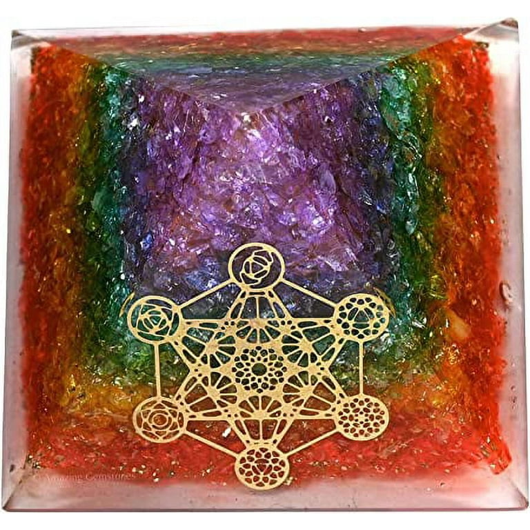 CHAKRA✧COLOR✧ガネーシャ神✧オルゴナイト 7 Chakra Onyx Crystal Orgone Pyramid, Organite Pyramid