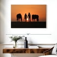 thumbnail image 3 of Elephant Stock Cowboy Couple Wall Art - Horizontal Canvas Wall Art - Living Room Wall Decor - Love Canvas - Brown And Black Decor - 39" x 26", 3 of 8