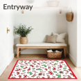 thumbnail image 3 of ODIKA 2'x3' Machine Washable Non-Slip Area Rug, Whimsical Santa Sleigh and Cane Patchwork Medley High Traffic Rug, Red, 734311, 3 of 7