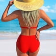 thumbnail image 6 of vigerkar Women's Two Piece Bikini Sets Push Up Halter Bikini Bathing Suit Adjustable 2 Piece Swimsuit (Red, XL), 6 of 7
