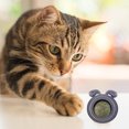 thumbnail image 4 of Juguete de bolas de hierba gatera de plástico para suministros de salud para mascotas con forma de cabeza de perro (gris claro), 4 of 6