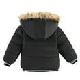 thumbnail image 3 of Ydojg Boys Hoodie Coat Winter Fashion Long Sleeve Warm Thicken Jacket Fall Winter Outdoor Kids Clothes Black Size 2-3 Years, 3 of 8