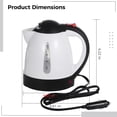 thumbnail image 4 of 12V Electric Kettle for Cars, 1000ml Heated Water Coffee Pot, Fast Boiling Tea Kettle with Handle, Spill-Resistant Travel Water Heater with Cigarette Lighter Plug for Sedan SUV Truck, 4 of 5