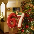thumbnail image 4 of WKSCLPAI 67 Christmas Ornament Six Seven Ornaments Funny 67 Meme Teen Slang Hanging Ornaments for Xmas Tree & Gift, Gingerbread, Forest, Crystal, Porcelain Wide Variety of Themes to Choose, 4 of 6