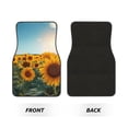 thumbnail image 2 of Kdxio Sunlit Sunflower Field Print Car Floor Mats Universal SUV Front Rear Floor Foot Mats 4-Piece Full Set with Non-Slip Rubber Backing Car Accessories for Most Cars, 2 of 7