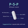 thumbnail image 6 of P-5-P 100mg (120 Vegetarian Capsules) (CoEnzymated form of B-6) - No Stearates - Vegan - Non GMO - Gluten Free, 6 of 7