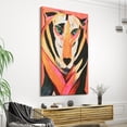 thumbnail image 6 of "Vibrant Majesty", Tiger Rendered on Gold Shagreen Wrapped Canvas Wall Art, sized 60"x40", 6 of 10