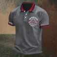thumbnail image 5 of XDZJLR Men Polo Shirts July 4Th Short Sleeve Casual Comfort Fit Graphic Print Collared Shirt Independence Day Anniversary Celebration 250 Anniversary Usa Tshirts Shirts for Men 4Xl, 5 of 6
