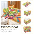 thumbnail image 4 of Storage Box With Lid 16.5x12.6x11.8In Foldable Stacked Household Storage Box Cartoon Green Frog, 4 of 7
