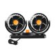 thumbnail image 1 of TQEHS Ventilador portátil de 12 V con doble cabezal para coche, para vehículo, camión, giratorio 360°, refrigeración automática, A6H7, 1 of 6