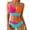 Light Blue, variant on Womens Bikini Swimsuits Fashion Swimwear 2 Piece Bathing Suits Color Block Criss Cross Swimwear Quick Dry Swimsuits