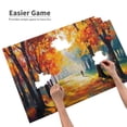 thumbnail image 4 of 1000 PCS Fall Path - 1000 Piece Charm jigsaw puzzles,Adult Stress Relief Puzzle,Oil Painting Style scenery Wooden Puzzle for Home Wall decor,Ideal for Relaxation and Family Fun, 4 of 6