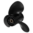 thumbnail image 3 of 9 1/4 x 11 Outboard Propeller compatible for Evinrude Johnson OMC 8-15 horsepower 174817 Marine Propeller 13 Spline Tooth 3 Blades Aluminum Alloy, 3 of 7