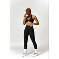thumbnail image 3 of PISONIC Workout Sets for Women 2 Piece Twist Front Halter Sports Bras High Waist Biker Shorts Exercise Gym Yoga Outfit, 3 of 9