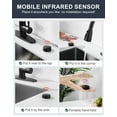 thumbnail image 4 of Wowow Touchless Single-Handle Pull Down Sprayer Kitchen Faucet, Mobile Motion Sensor Kitchen Sink Faucet in Matte Black, 4 of 5