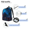 thumbnail image 3 of Vsdgher Spooky Halloween Night Scene Print Canvas Backpack Travel Rucksack Unisex Knapsack 15.7/17.7Inch Laptop Backpack for Work,College-Medium, 3 of 5