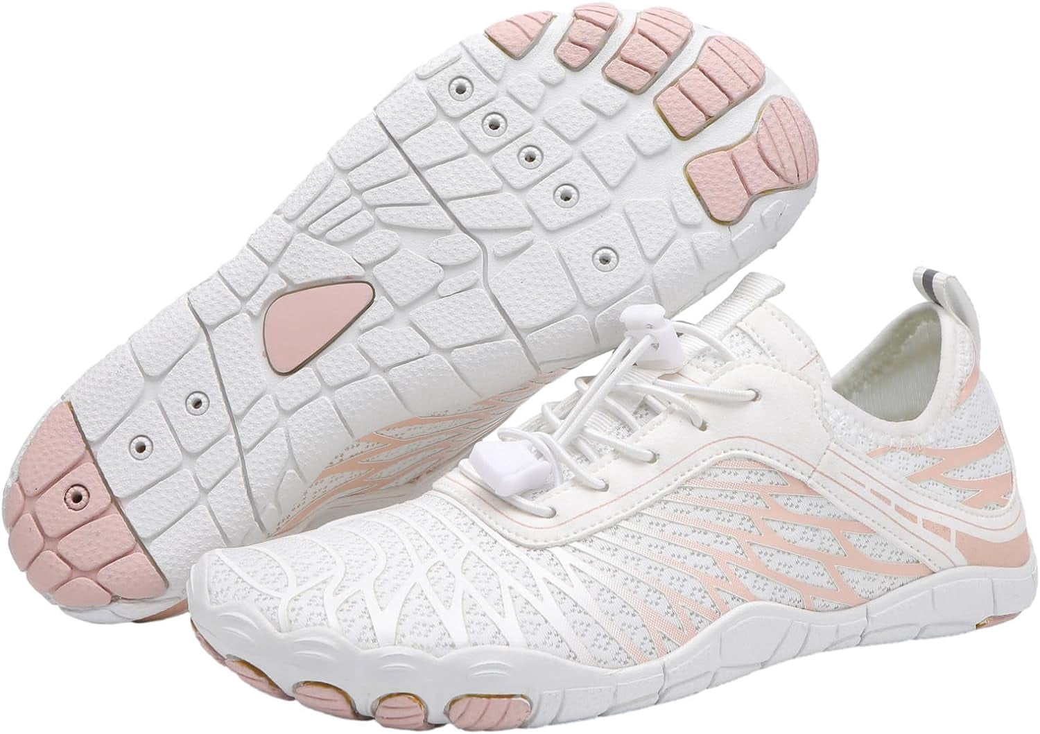 Barefoot Shoes for Women, Quick Dry Non-Slip Aqua Swim Shoes, Breathable Slip-on Beach Wide Toe Water Shoes, Lightweight Hike Footwear Barefoot Womens for Walking, Fishing, Surfing, Yoga