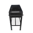 thumbnail image 5 of Mobile Raised Ergonomic Metal Planter Garden Bed with Wheels and Lower Shelf, Black, LJ2371, 5 of 9