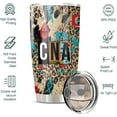 thumbnail image 2 of CNA Tumbler 20 Oz with Lid, Nurse Tumbler Isulated Stainless Steel, CNA Week Gifts Coffee Mug, Nurse Gifts for Women Coffee, CNA Icons Cowhide Themos, 2 of 6