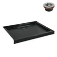 thumbnail image 2 of Streamline NT-2132-48BL-RH 48 in. x 36 in. Corner Acrylic Shower Base in Glossy Black with Right Hand Drain, ABS Drain Included, 2 of 9