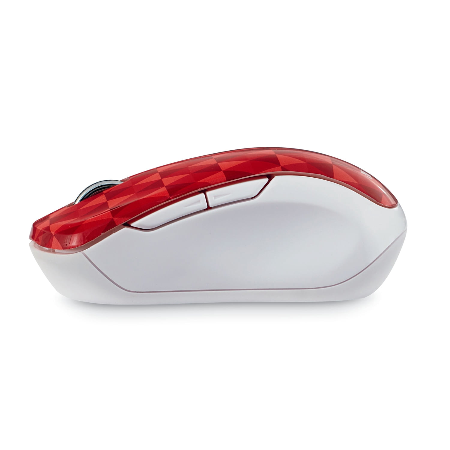 Verbatim Wireless Notebook Multi-Trac Blue LED Mouse - Diamond Pattern Red - Blue LED - Wireless - 1 Pack - USB Type A - Scroll Wheel