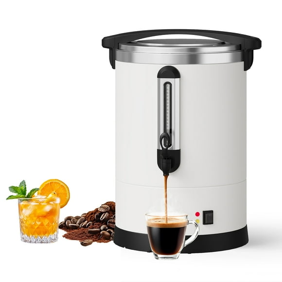 100 Cups Coffee Urn,14 L/3.8 gal Double Wall Commerical Coffee Maker for Buffet Catering Wedding Gathering,Large Capacity Hot Coffee Dispenser,Stainless Steel Hot Water Urn