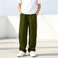 thumbnail image 6 of Boys Sweatpants Elastic Waist Loose Straight Leg Sweat Pants with Pockets Solid Color Casual Workout Joggers Pants 5-15 Years, 6 of 10