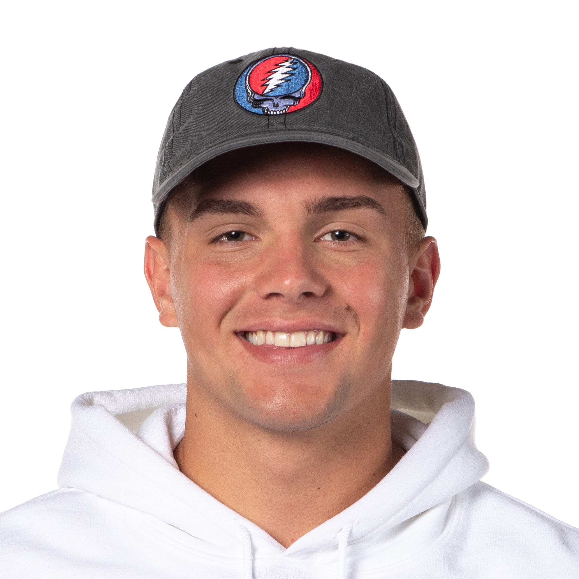 Grateful Dead Embroidered Steal Your Face Logo Adjustable Strap Slide Adult Dad Hat Cap OSFM